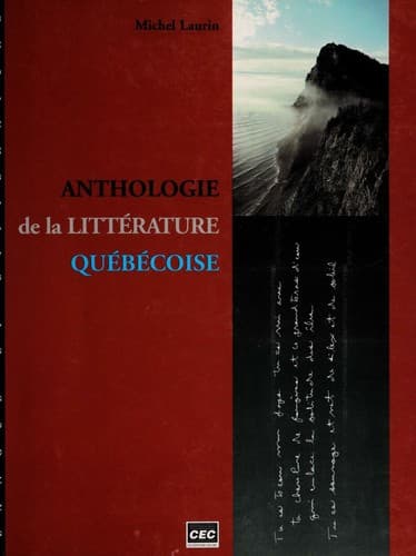 Cover image for Anthologie de la littérature québécoise