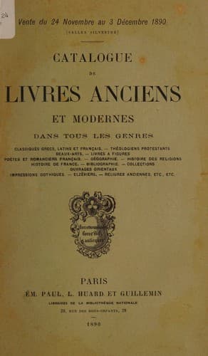 Livres anciens et modernes dans tous les genres