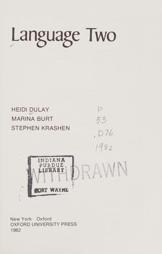 Cover image for Language two