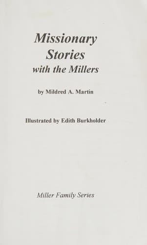 Cover image for Missionary stories with the Millers