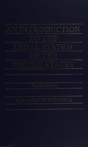 Cover image for An introduction to the legal system of the United States.