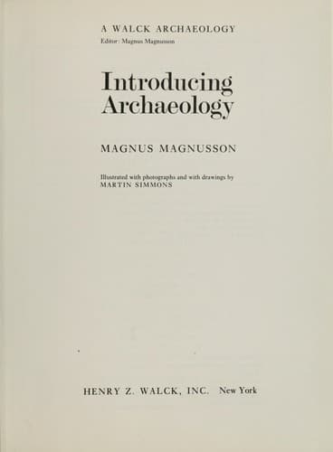 Cover image for Introducing archaeology.