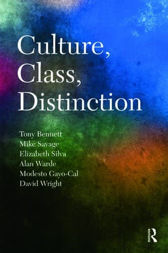 Cover image for Culture, Class, Distinction