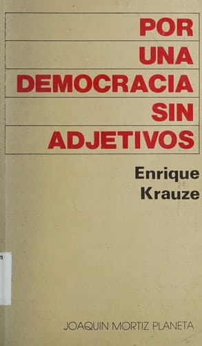 Cover image for Por una democracia sin adjetivos