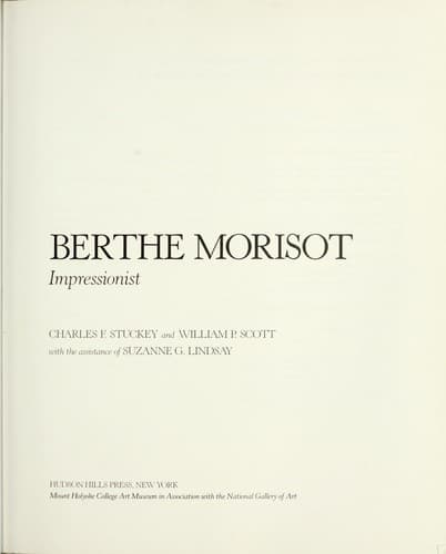 Cover image for Berthe Morisot, Impressionist