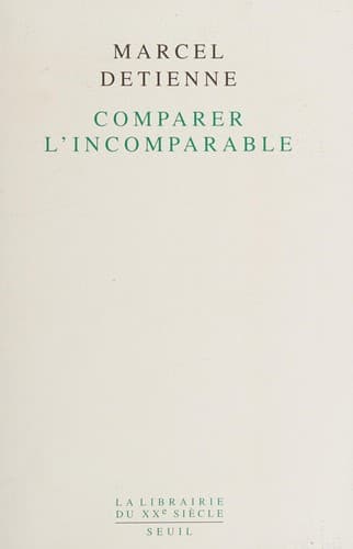 Cover image for Comparer l'incomparable