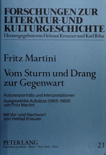 Cover image for Vom Sturm und Drang zur Gegenwart