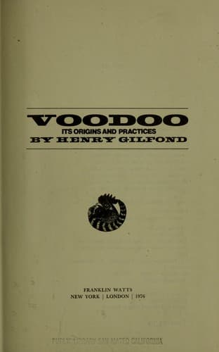 Cover image for Voodoo, its origins and practices