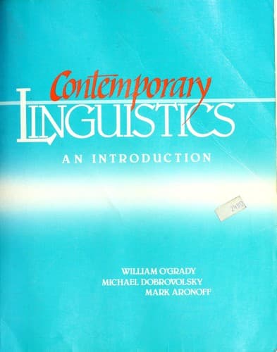 Cover image for Contemporary linguistics