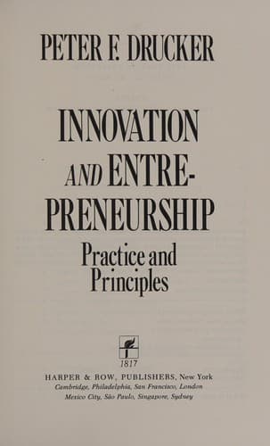 Cover image for Innovation and entrepreneurship