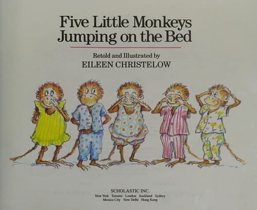 Cover image for Five Little Monkeys Jumping on the Bed