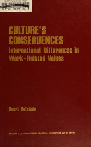 Cover image for Culture's consequences