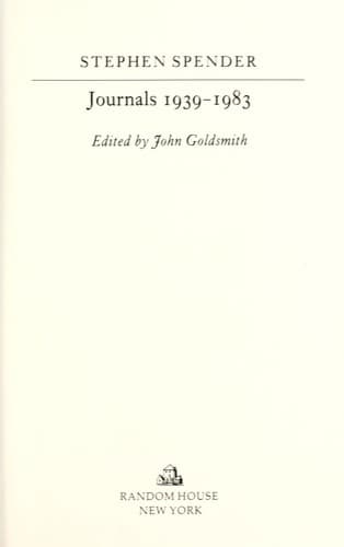 Cover image for Stephen Spender