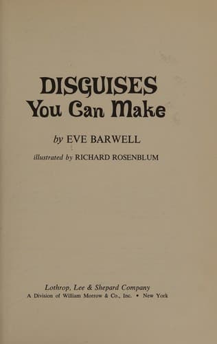 Cover image for Disguises you can make