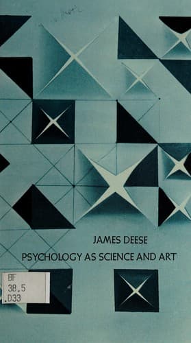 Cover image for Psychology as science and art.