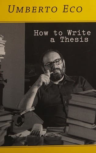 Cover image for How to write a thesis