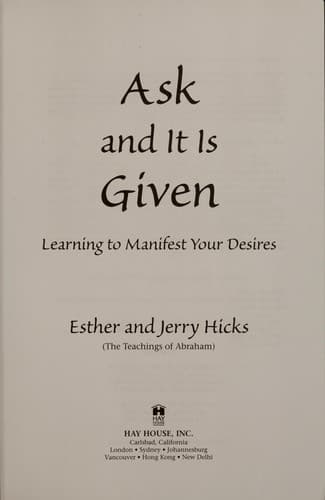 Cover image for Ask and it is given