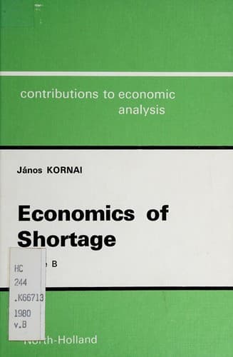 Cover image for Economics of shortage