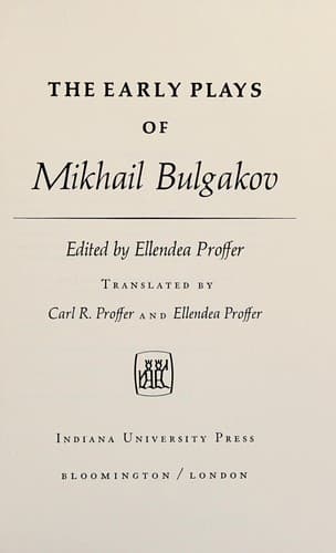 Cover image for The early plays of Mikhail Bulgakov