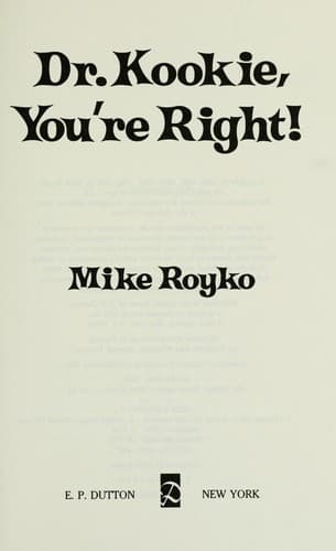 Cover image for Dr. Kookie, You're right!