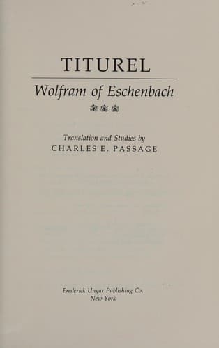 Cover image for Titurel
