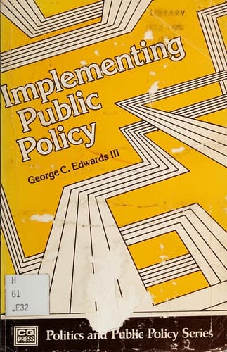Cover image for Implementing public policy