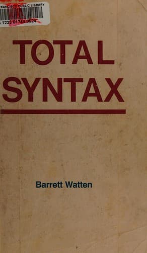 Cover image for Total syntax