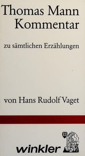 Cover image for Thomas Mann-Kommentar zu sämtlichen Erzählungen