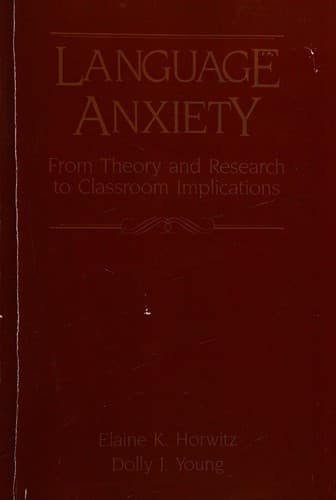 Cover image for Language anxiety
