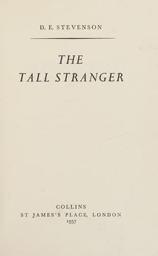 Cover image for The tall stranger