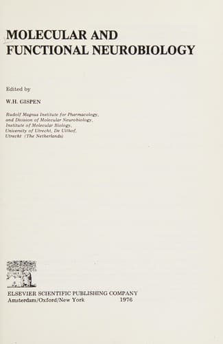 Cover image for Molecular and functional neurobiology