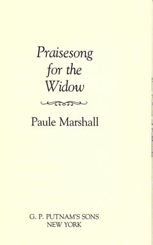 Cover image for Praisesong for the widow