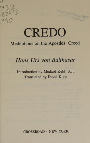 Cover image for Credo