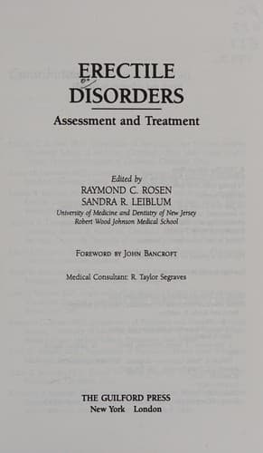 Cover image for Erectile disorders
