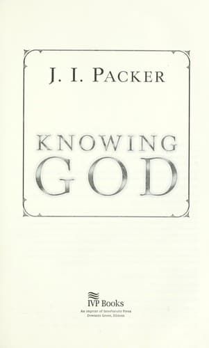Cover image for Knowing God