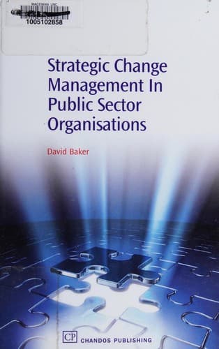 Cover image for Strategic Change Management in Public Sector Organisations