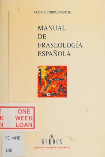 Cover image for Manual de fraseología española