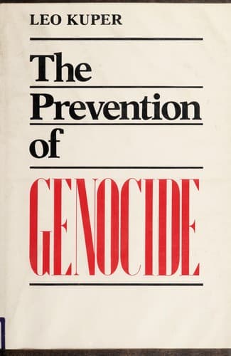 Cover image for The prevention of genocide