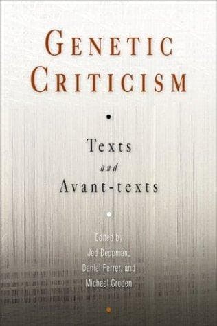 Cover image for Genetic Criticism