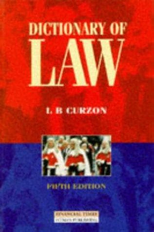 Cover image for Dictionary of law