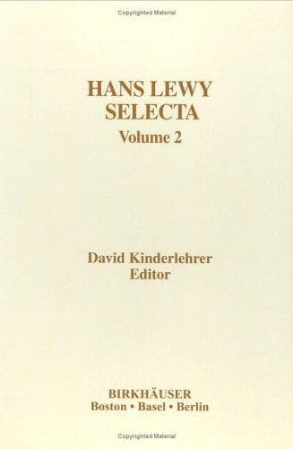 Cover image for Hans Lewy Selecta