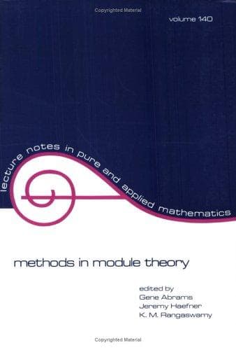 Cover image for Methods in Module Theory (Lecture Notes in Pure and Applied Mathematics)
