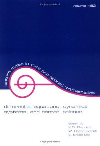 Cover image for Differential Equations: Dynamical Systems, and Control Science
