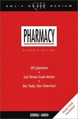 Cover image for Appleton & Lange's Quick Review: Pharmacy 11th Edition (Appleton & Lange's Quick Review Pharmacy: Questions & Answers)