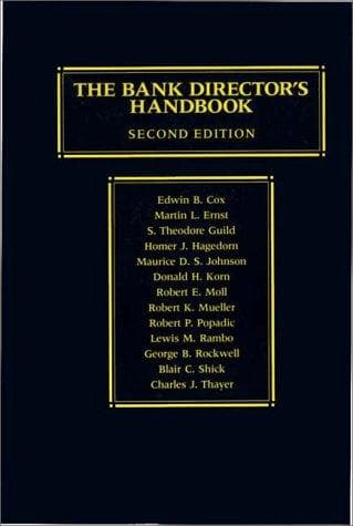Cover image for The Bank Director's Handbook