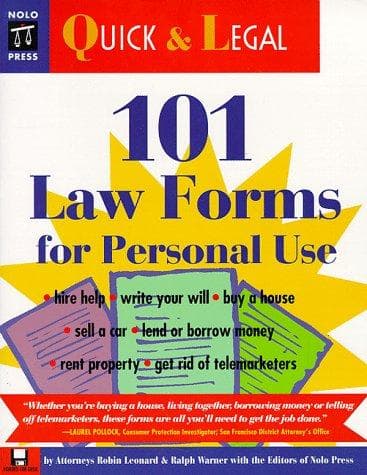 Cover image for 101 law forms for personal use