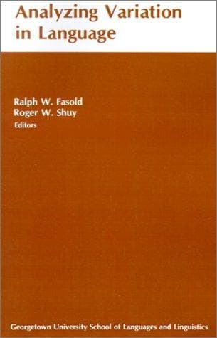 Cover image for Analyzing Variation in Language