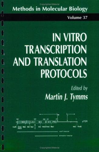 Cover image for In vitro transcription and translation protocols