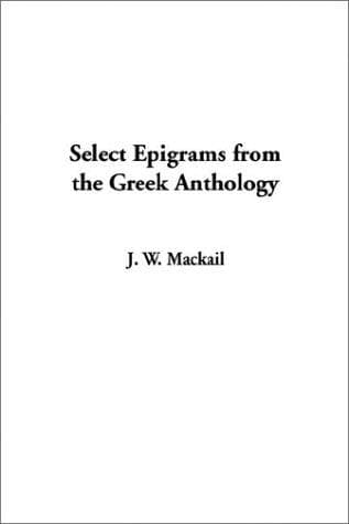 Cover image for Select Epigrams from the Greek Anthology