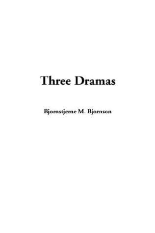 Cover image for Three Dramas